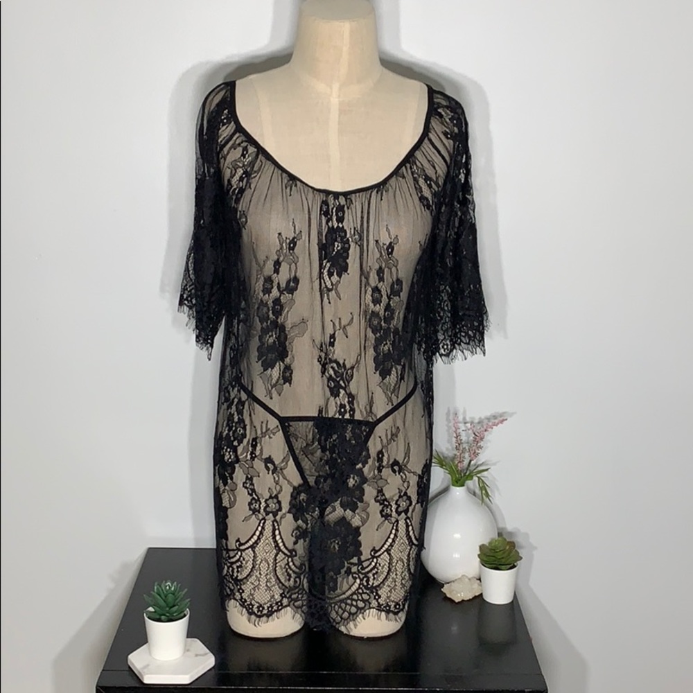 📦 Sheer lace tunic & thong (L-21 | XXL-35) - Picture 4 of 14